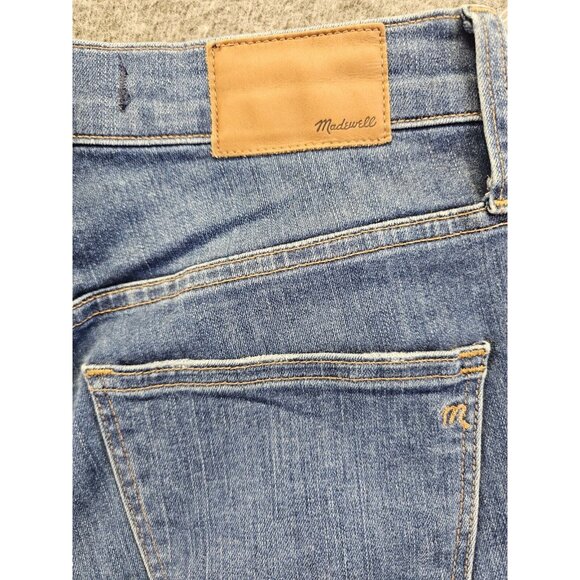 Madewell Jeans Womens Size 25 Blue 10" High Rise Skinny Button Fly Raw Hem - Picture 4 of 13